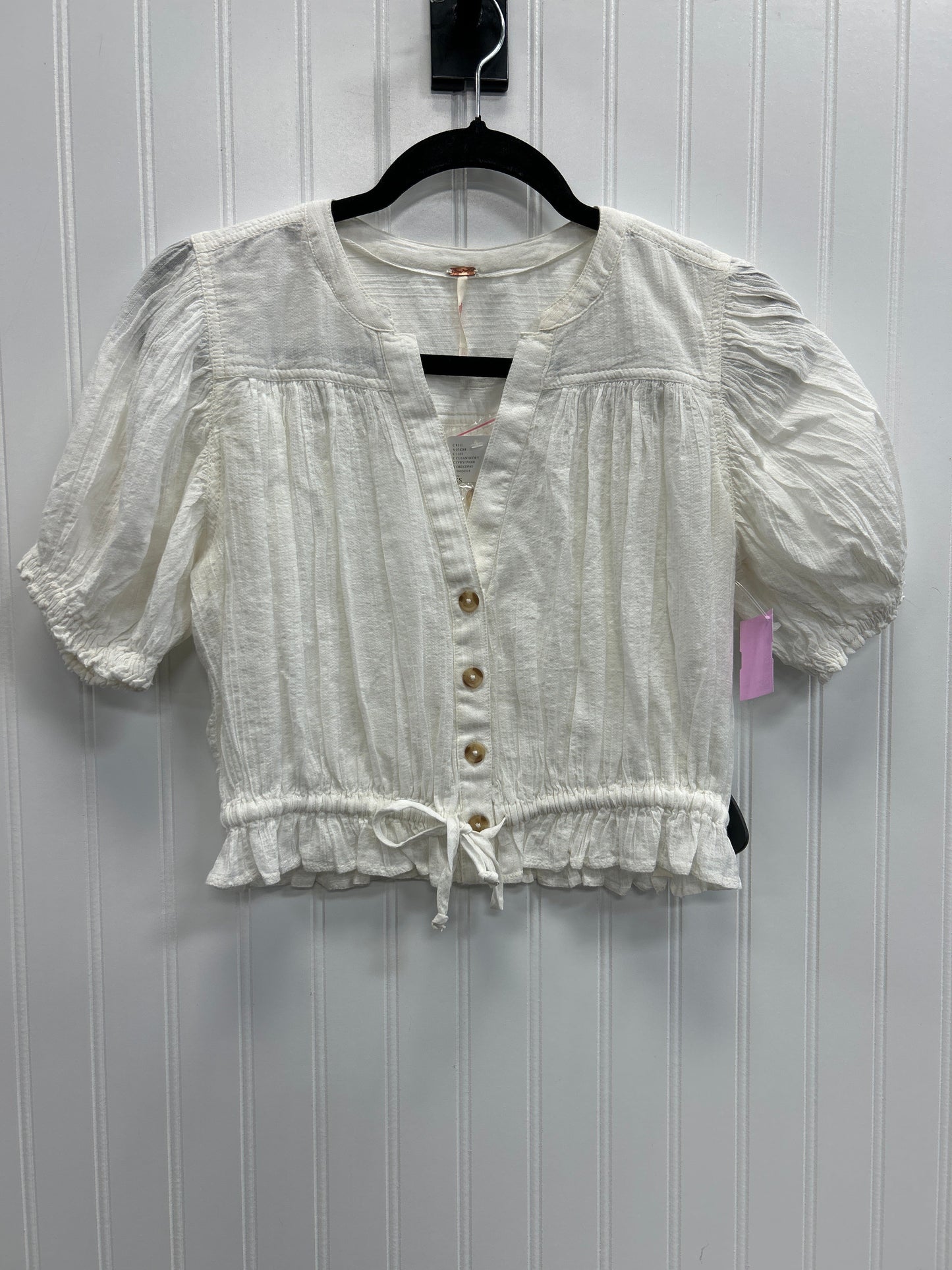 Blouse Ss By Free People In White, Size:Xs
