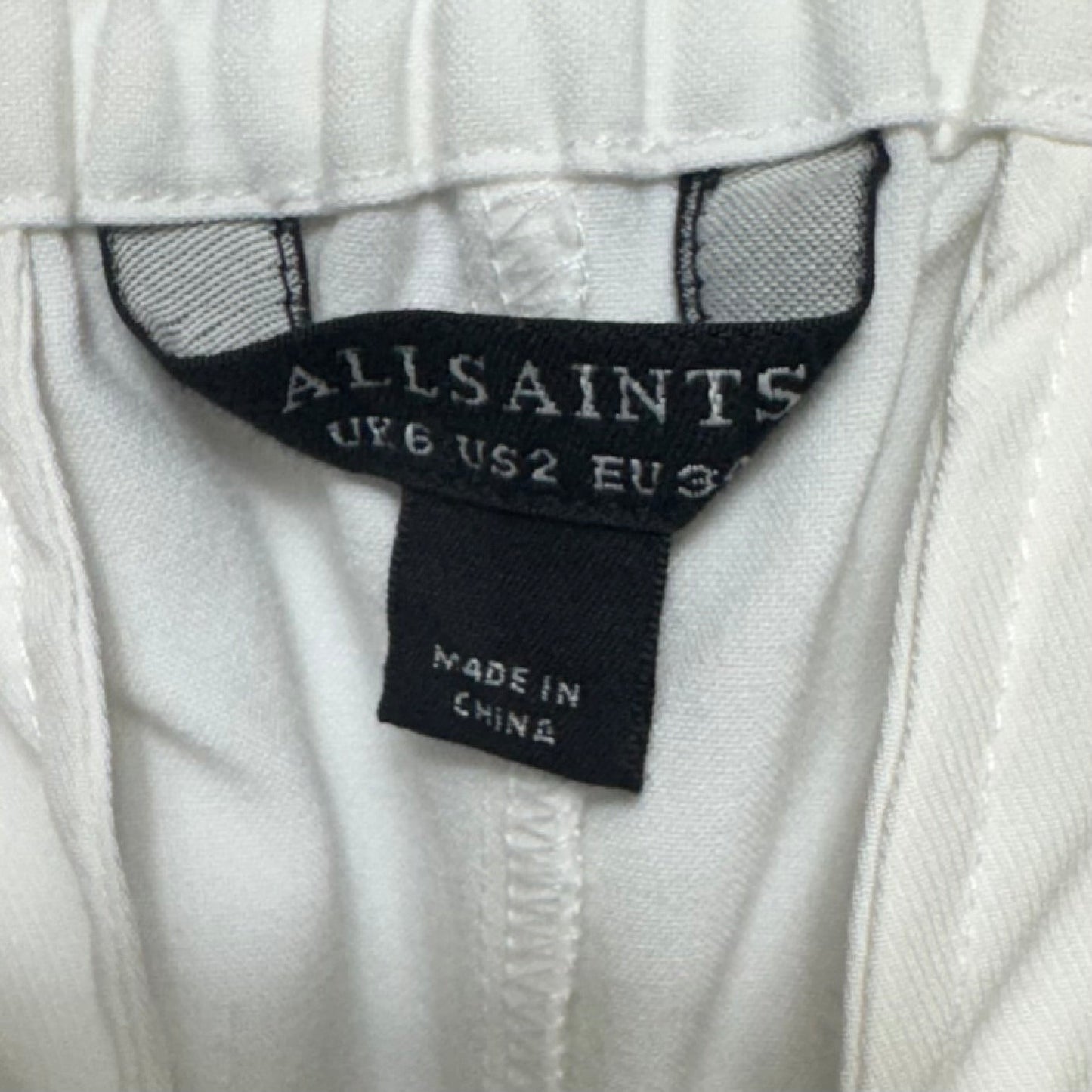 Aleida Lightweight Tri Pants Designer By All Saints In White, Size: 2