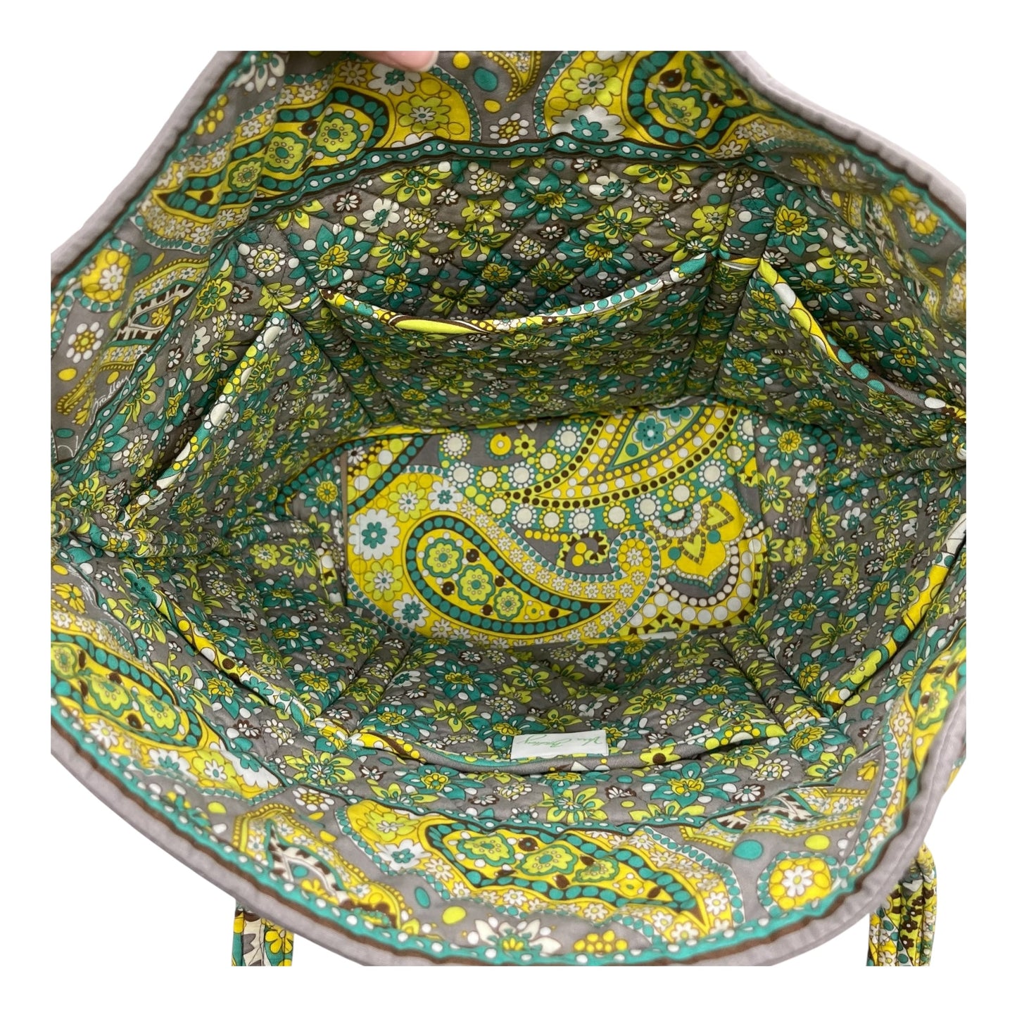 Handbag By Vera Bradley In Yellow, Size:Large