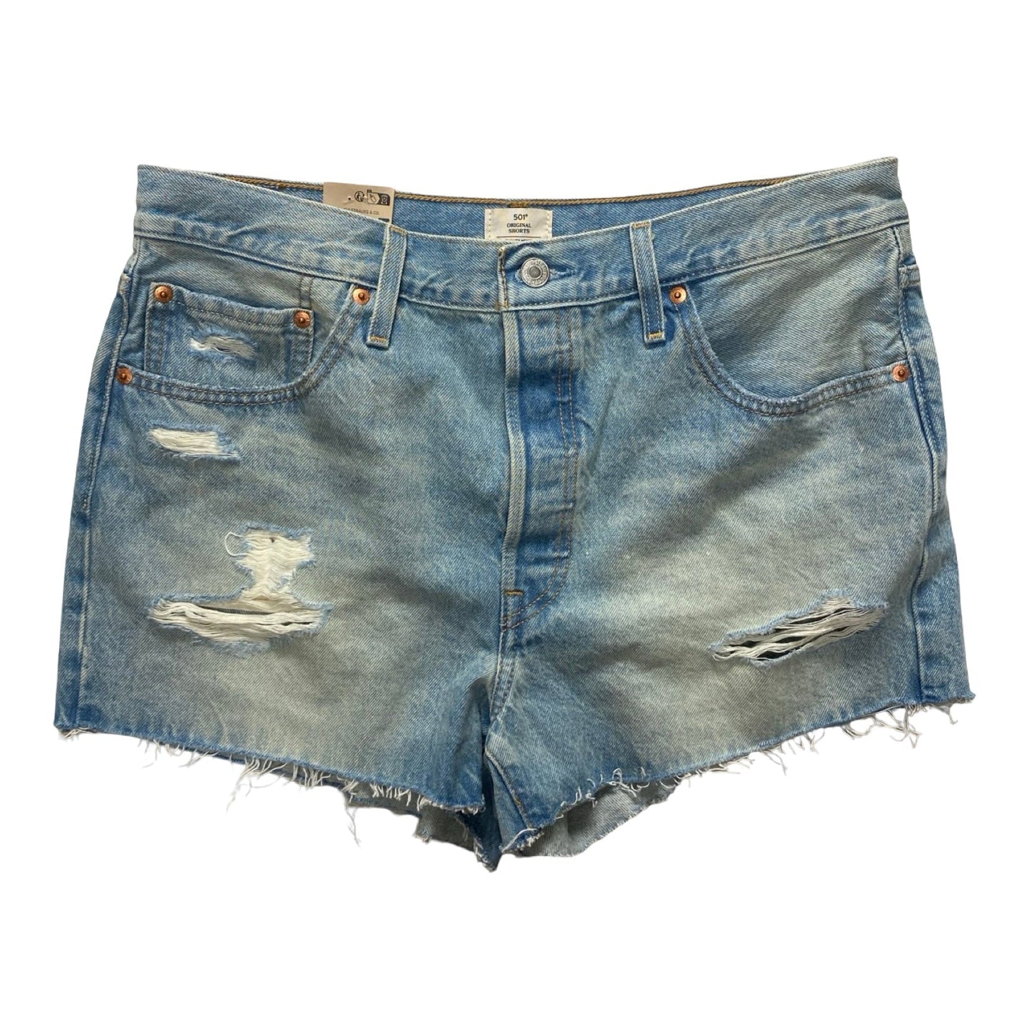 Shorts By Levis In Blue Denim, Size:16