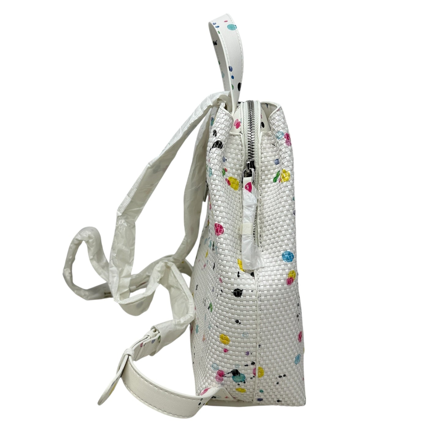 Summy Mini Backpack In Vintasplatter Braided Crudo Beige By Desigual, Size: Medium