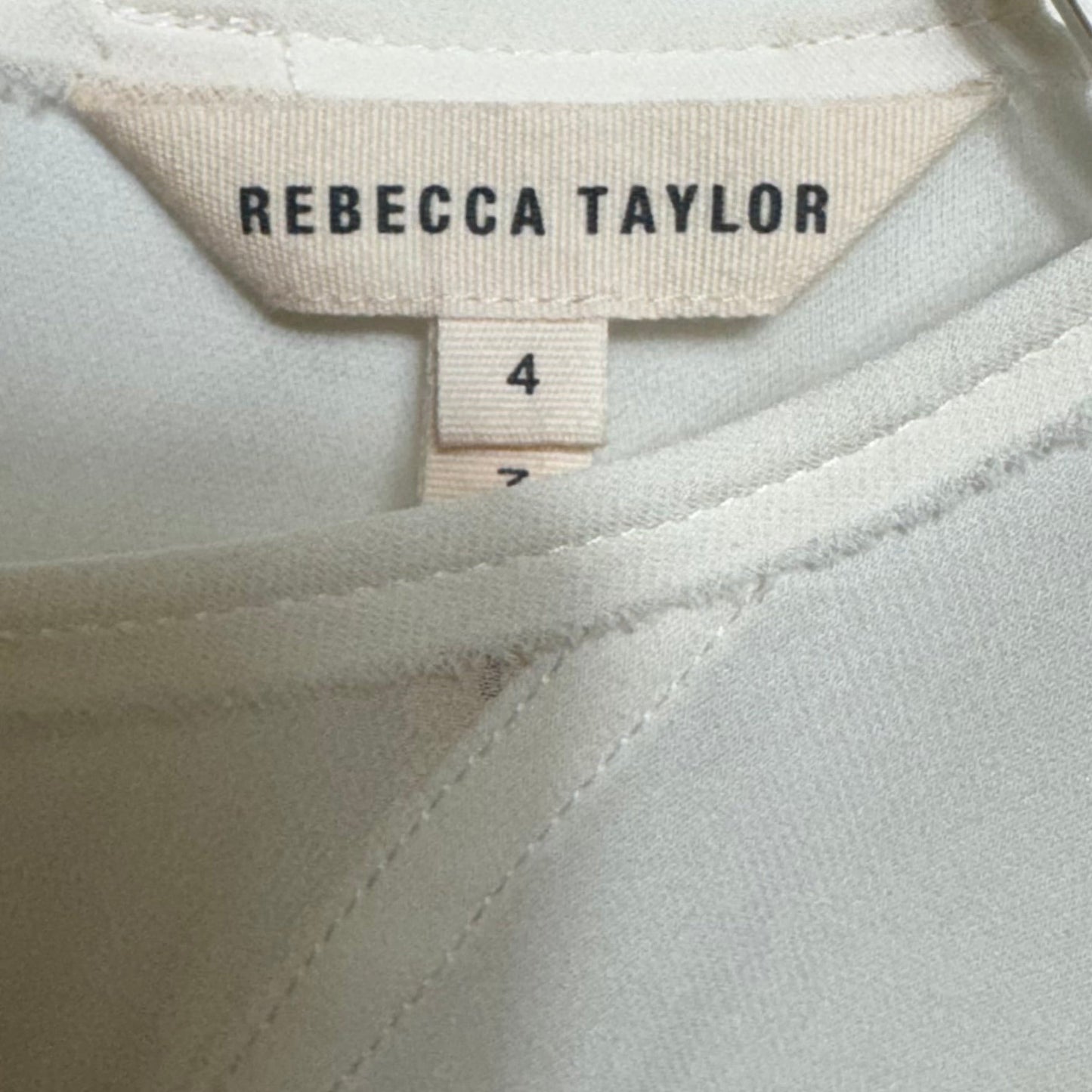 Charlie Sleeveless Silk Top By Rebecca Taylor In Cream, Size: 4