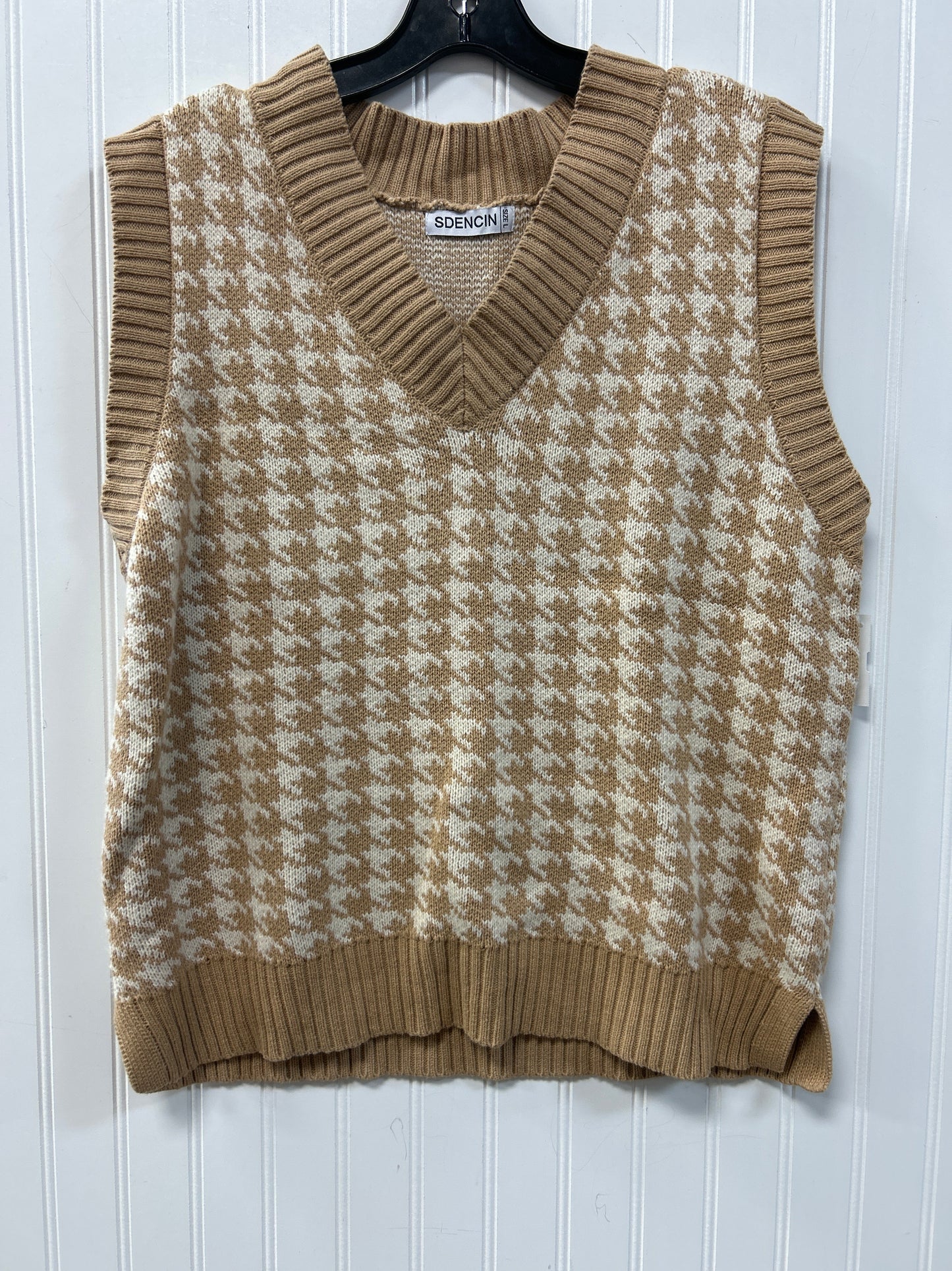Vest Sweater By Cmc In Tan, Size:L