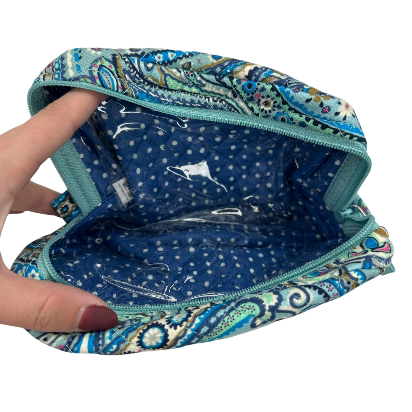 Makeup Bag By Vera Bradley In Blue, Size:Medium