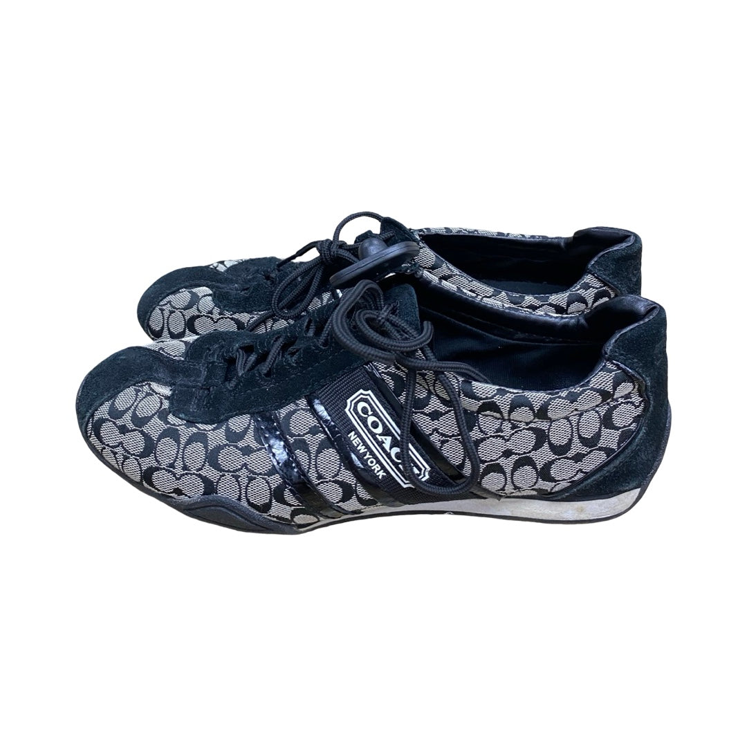 Shoes Designer By Coach In Black & Grey, Size:9.5
