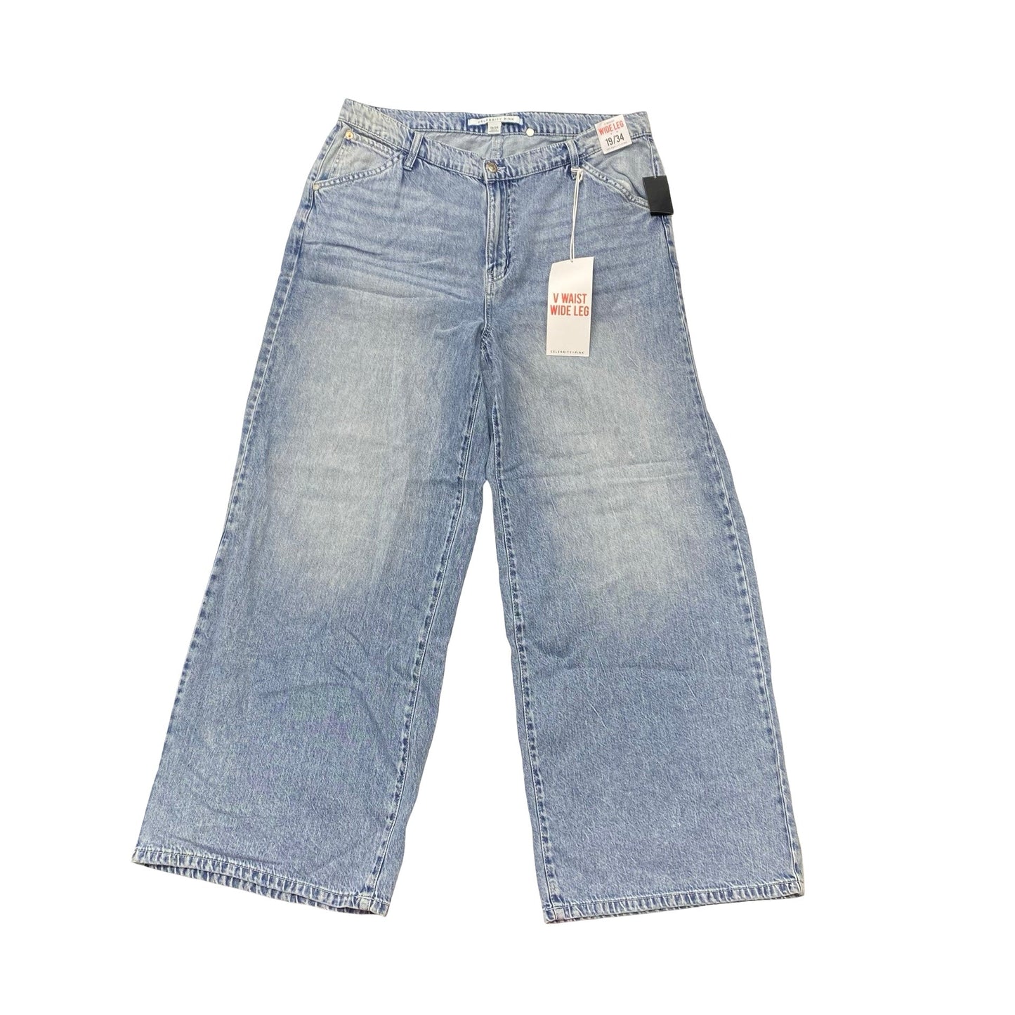 Jeans Wide Leg By Celebrity Pink In Blue, Size:18