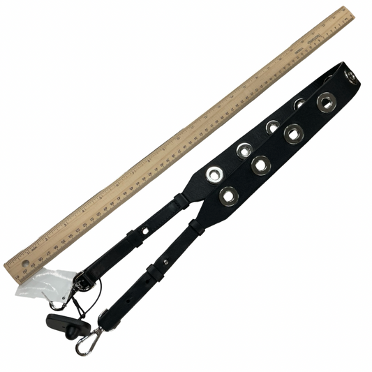 Accessory Designer Tag By Michael Kors In Black & Silver