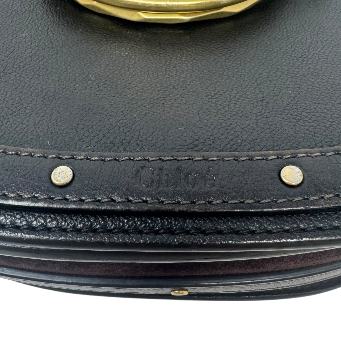 Nile Leather & Suede Bracelet Crossbody Handbag Luxury Designer By Chloe, Size: Small