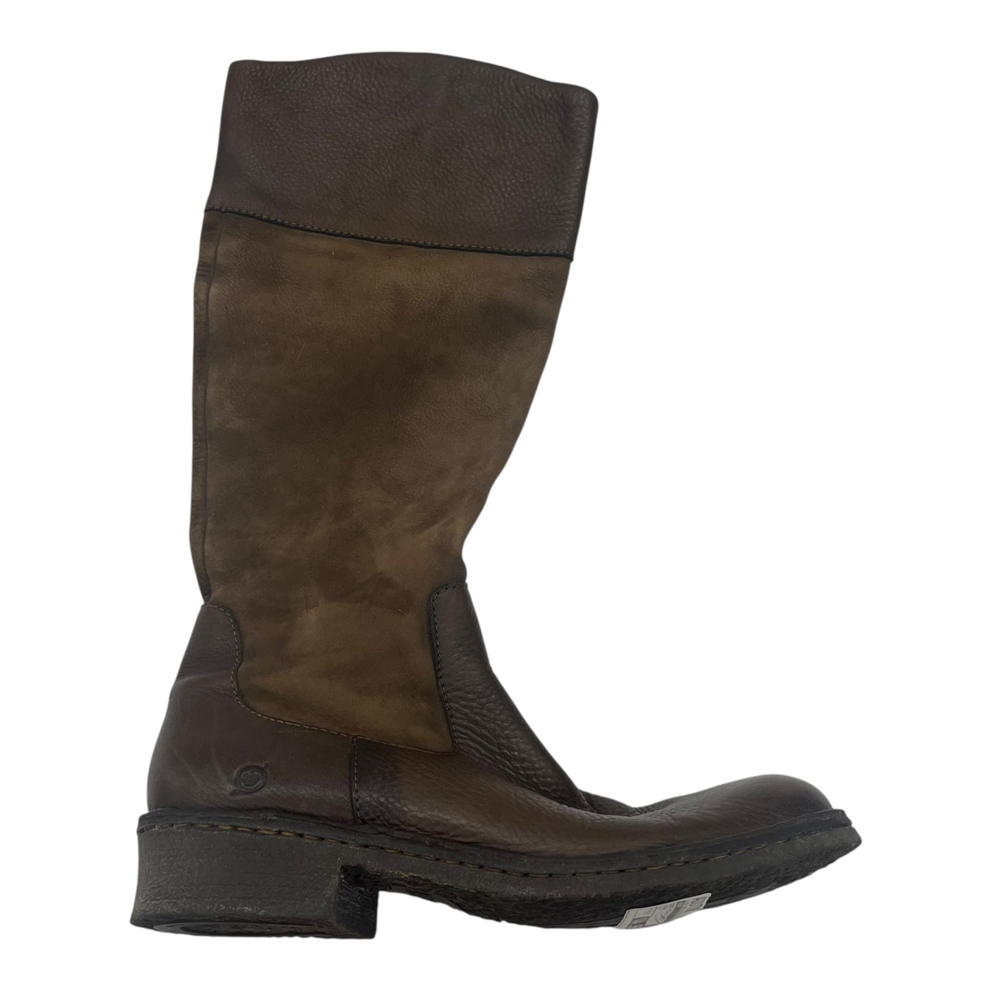 Boots Mid-Calf Flats By Born In Brown, Size:9.5