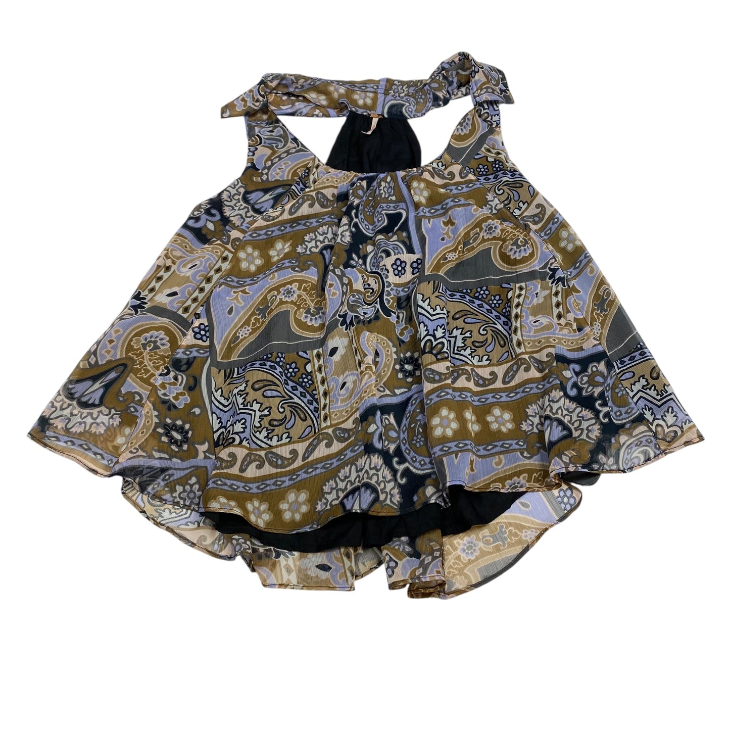 Top Sleeveless By Free People In Blue & Brown, Size:Xl