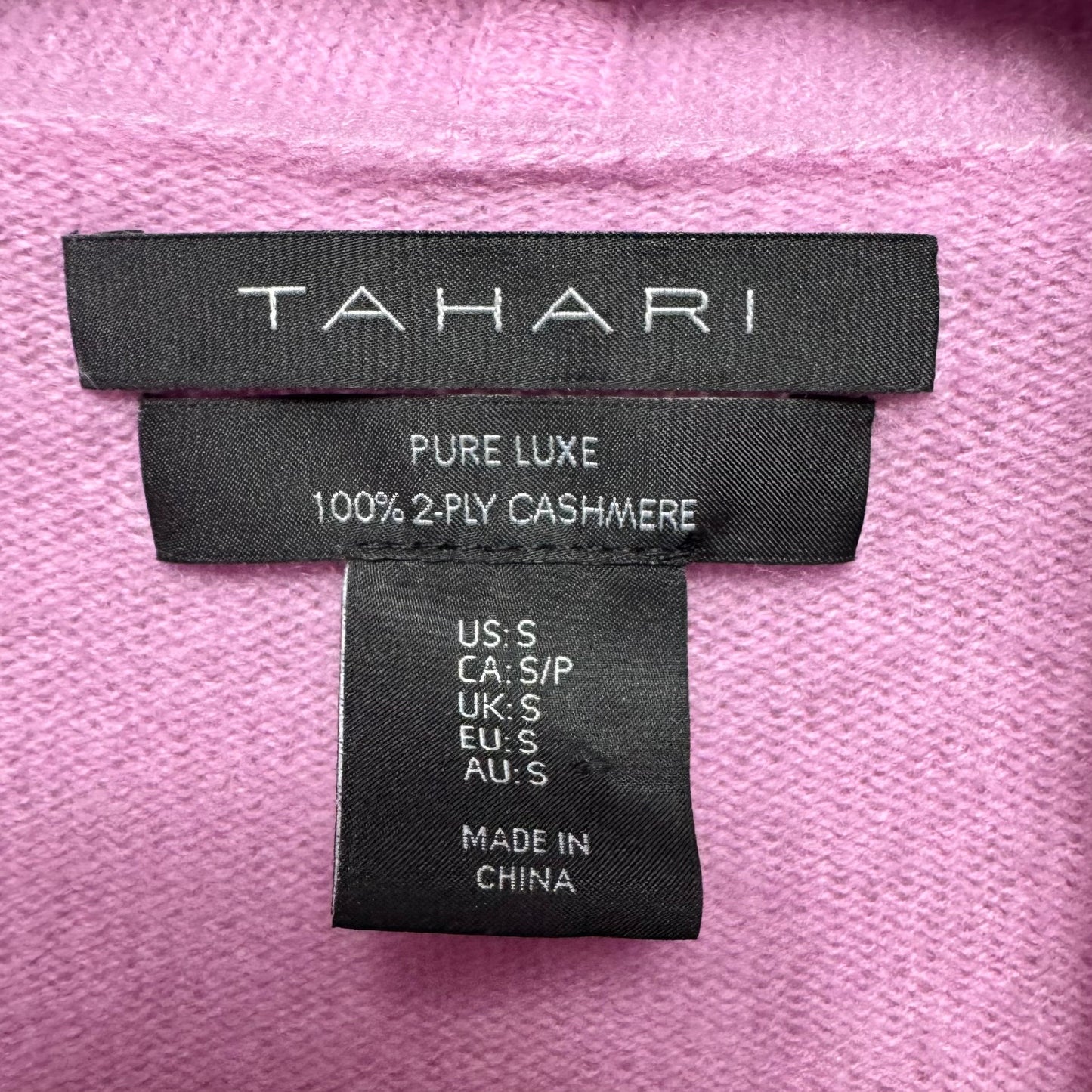 Sweater Cardigan Cashmere By Tahari In Pink, Size: S