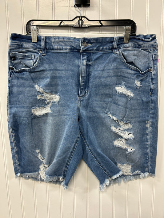 Shorts By Kancan In Blue Denim, Size:18