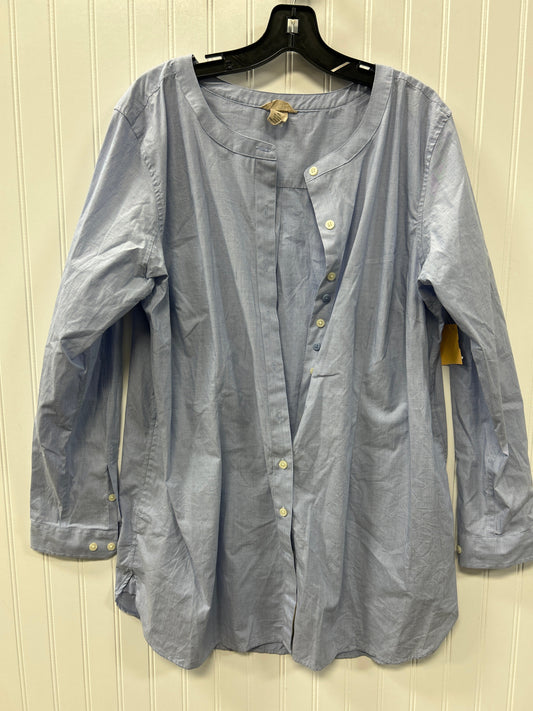 Tunic Ls By Duluth Trading In Blue, Size:Xl