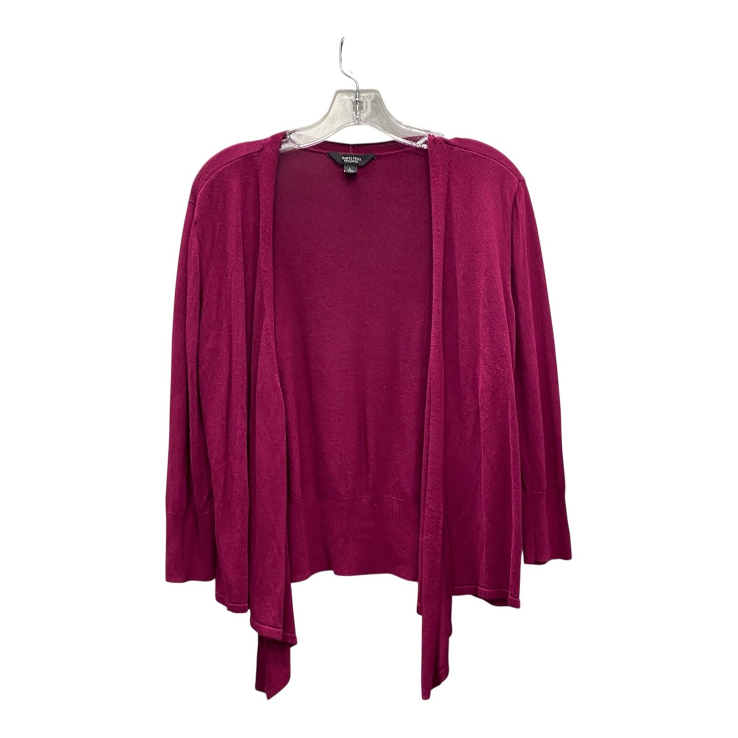 Sweater Cardigan By Simply Vera In Purple, Size:L