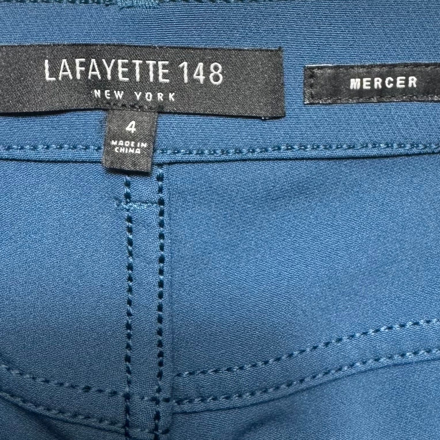 Mercer Pants Designer By Lafayette 148 In Aqua, Size: 4