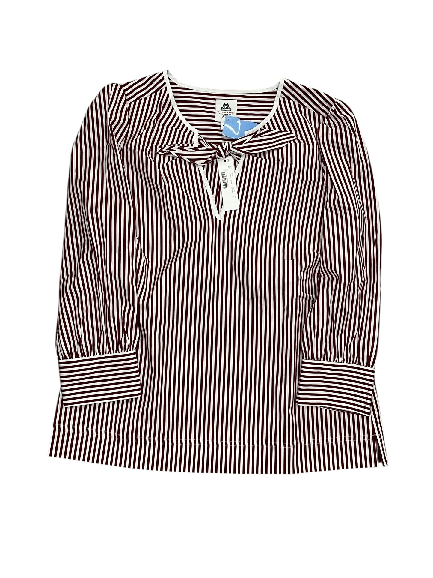 Blouse Ls By J. Crew In Striped Pattern, Size:S
