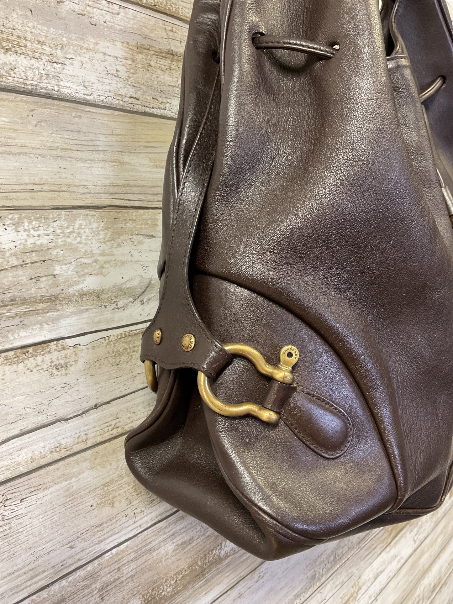 Handbag Luxury Designer By Burberry In Brown, Size:Large