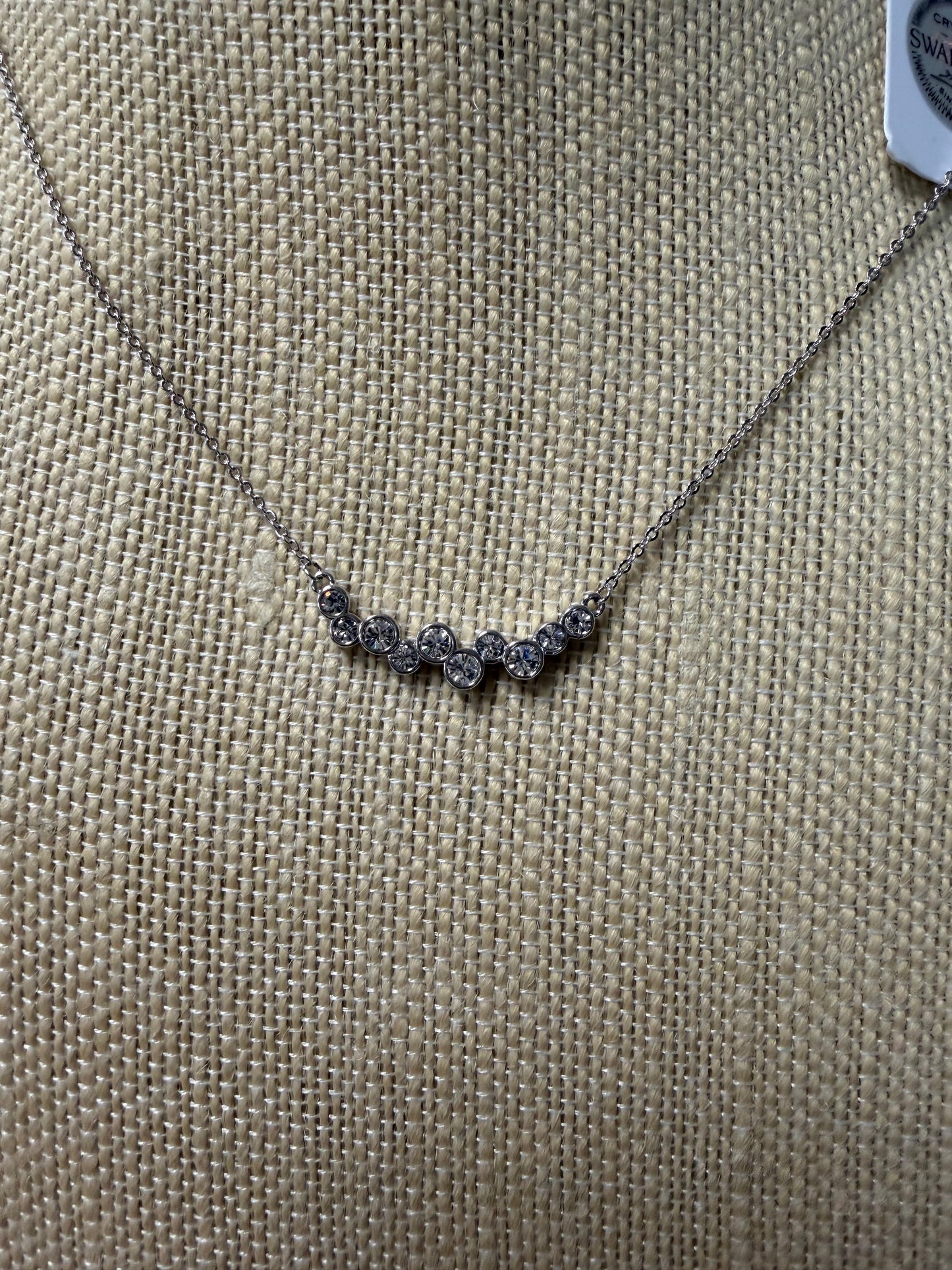 Necklace Designer By Swarovski In Silver