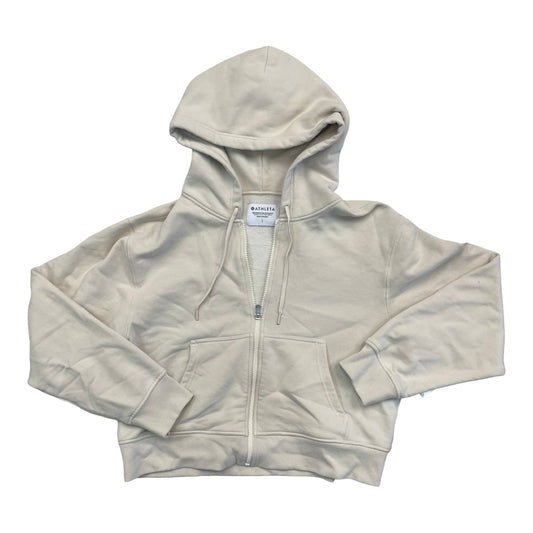 Athletic Sweatshirt Hoodie By Athleta In Tan, Size:L