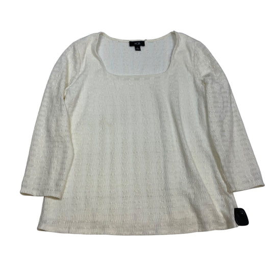 Top Ls By Agb In Cream, Size:L