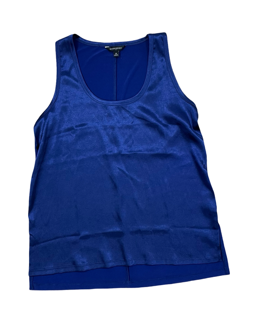 Top Sleeveless By Banana Republic In Blue, Size:M