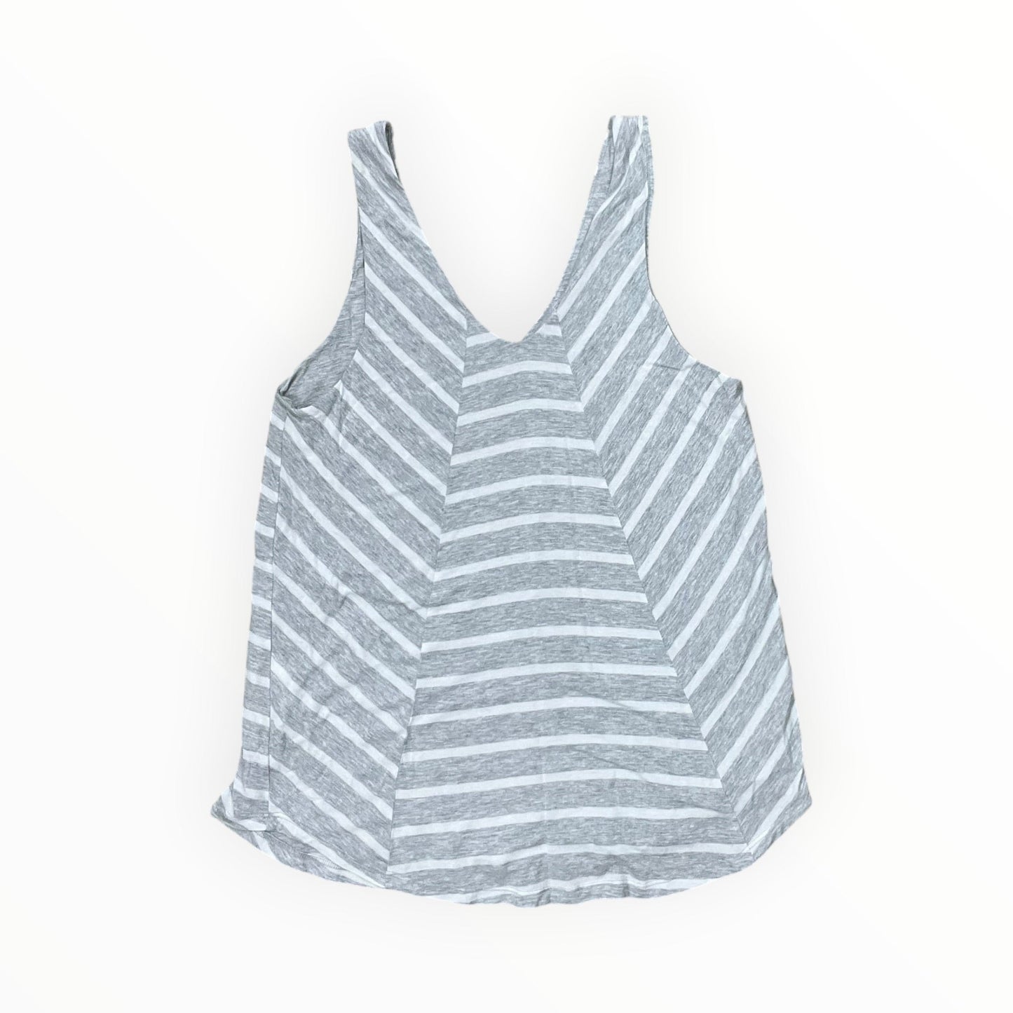 Athletic Tank Top By Athleta In Grey & White, Size:M