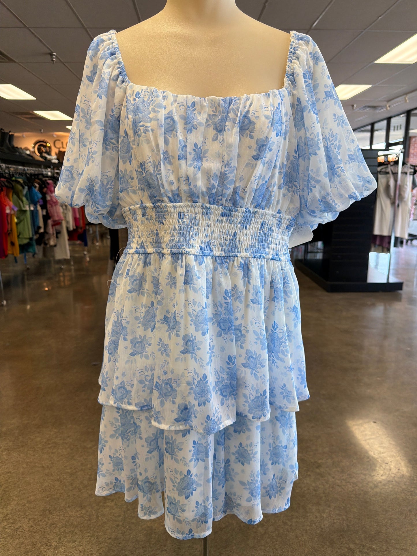 Dress Casual Short By Altard State In Blue & White, Size:Xl