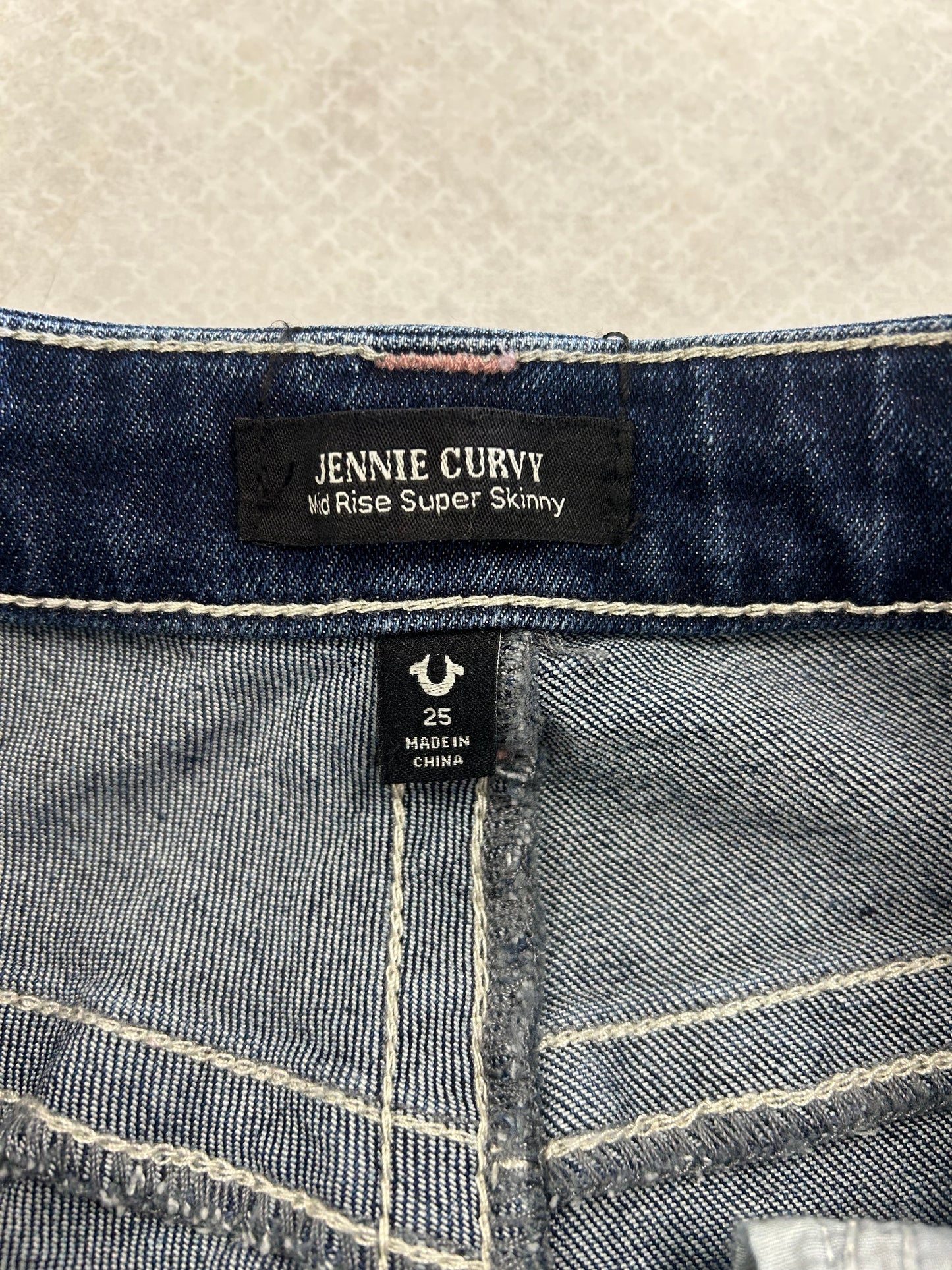 Jeans Skinny By True Religion In Blue Denim, Size:2