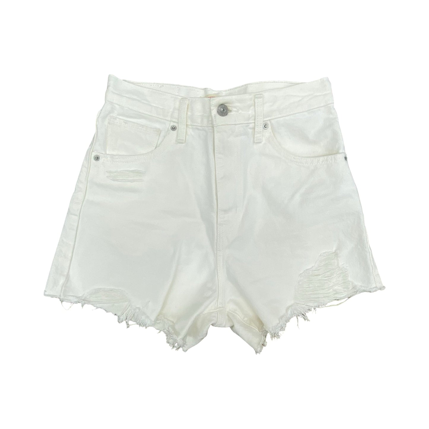 Shorts By Levis In White Denim, Size:4