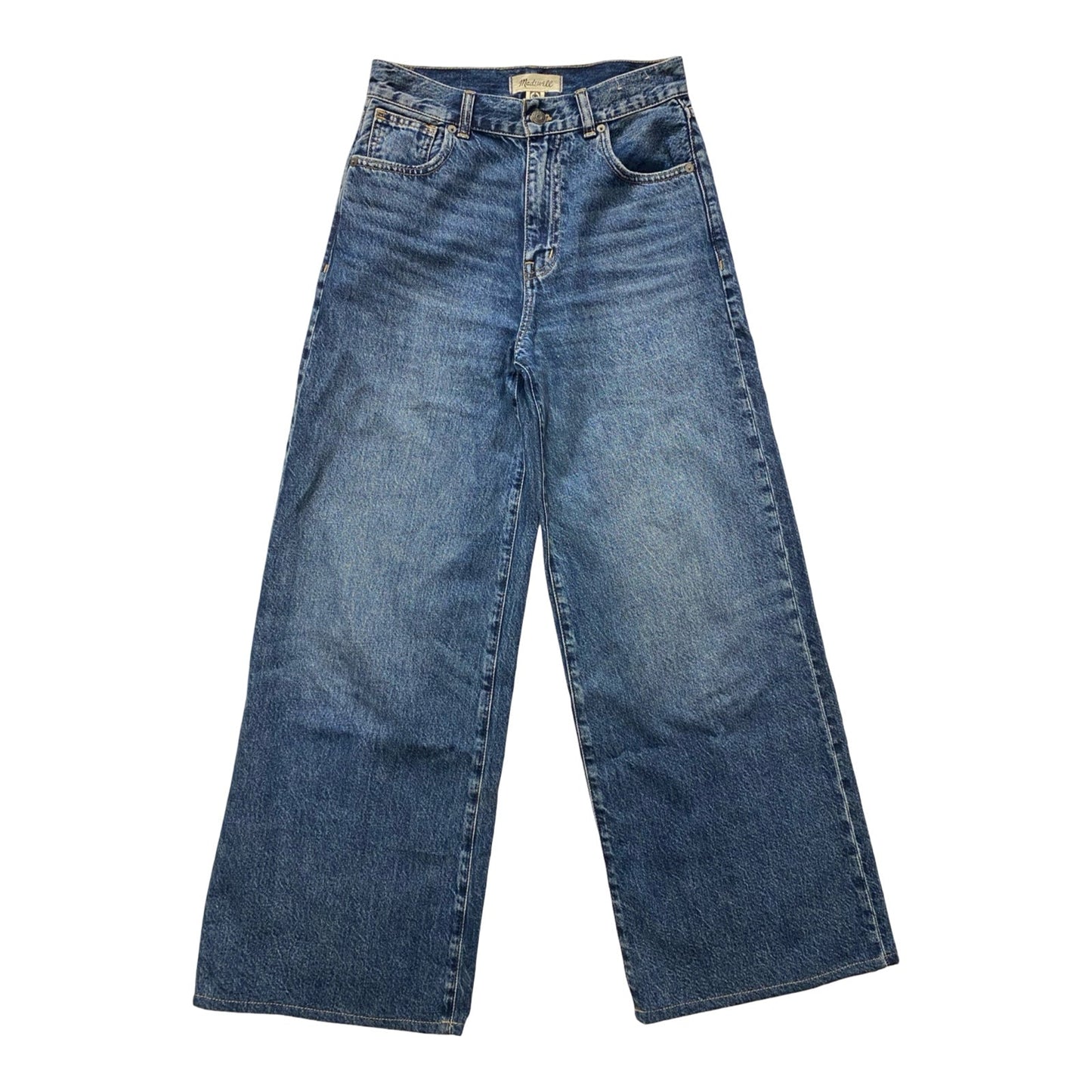 Jeans Wide Leg By Madewell In Blue Denim, Size:0