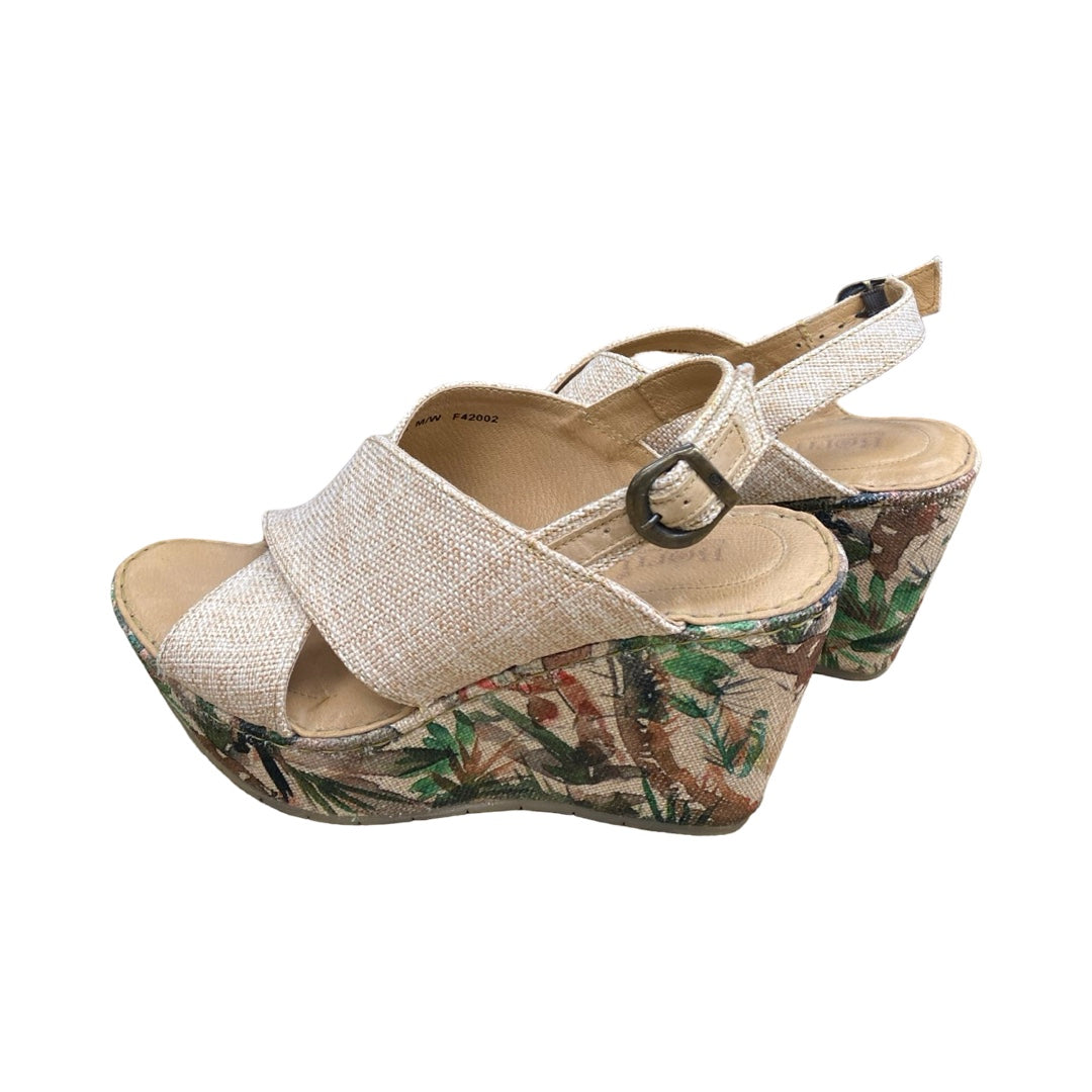Shoes Heels Wedge By Born In Multi, Size:9.5
