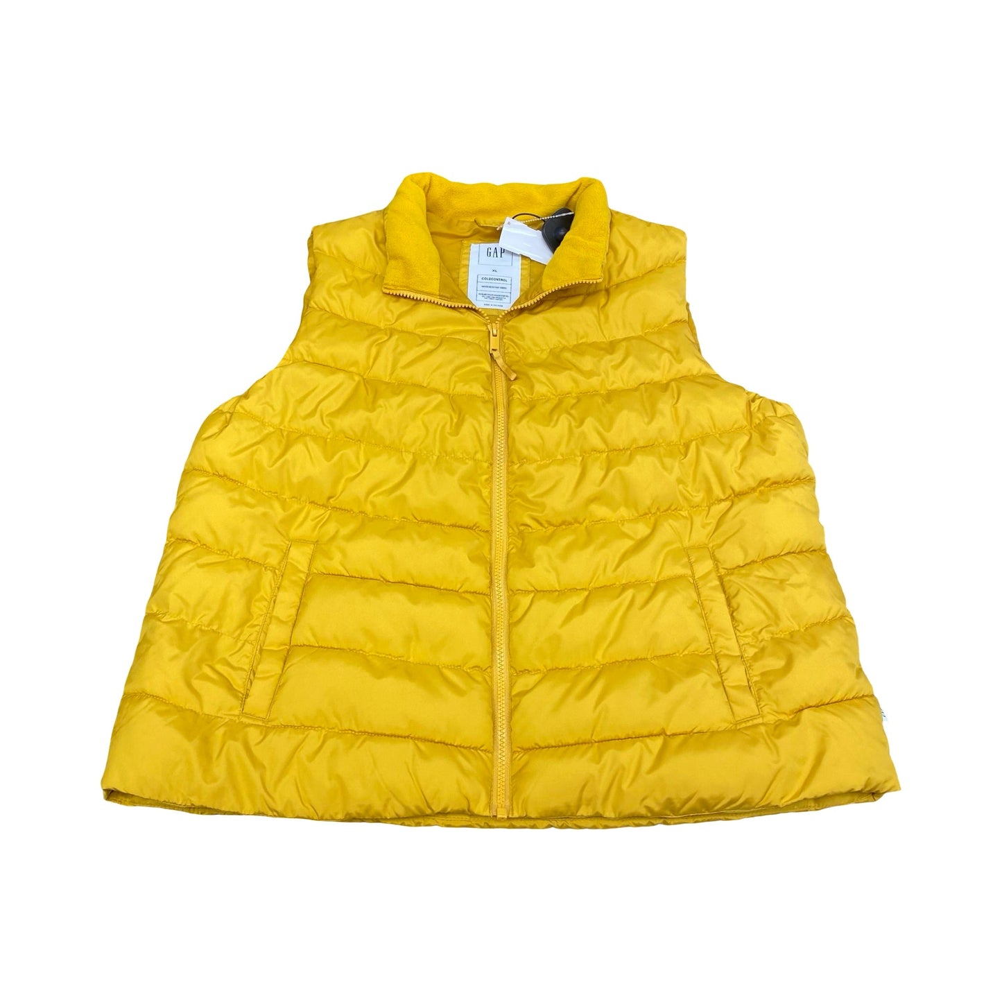 Vest Puffer & Quilted By Gap In Yellow, Size:Xl