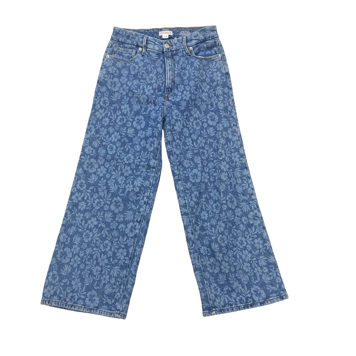 Jeans Wide Leg By Good American In Blue, Size:6