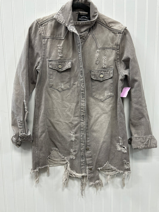 Jacket Denim By American Bazi In Taupe, Size:M