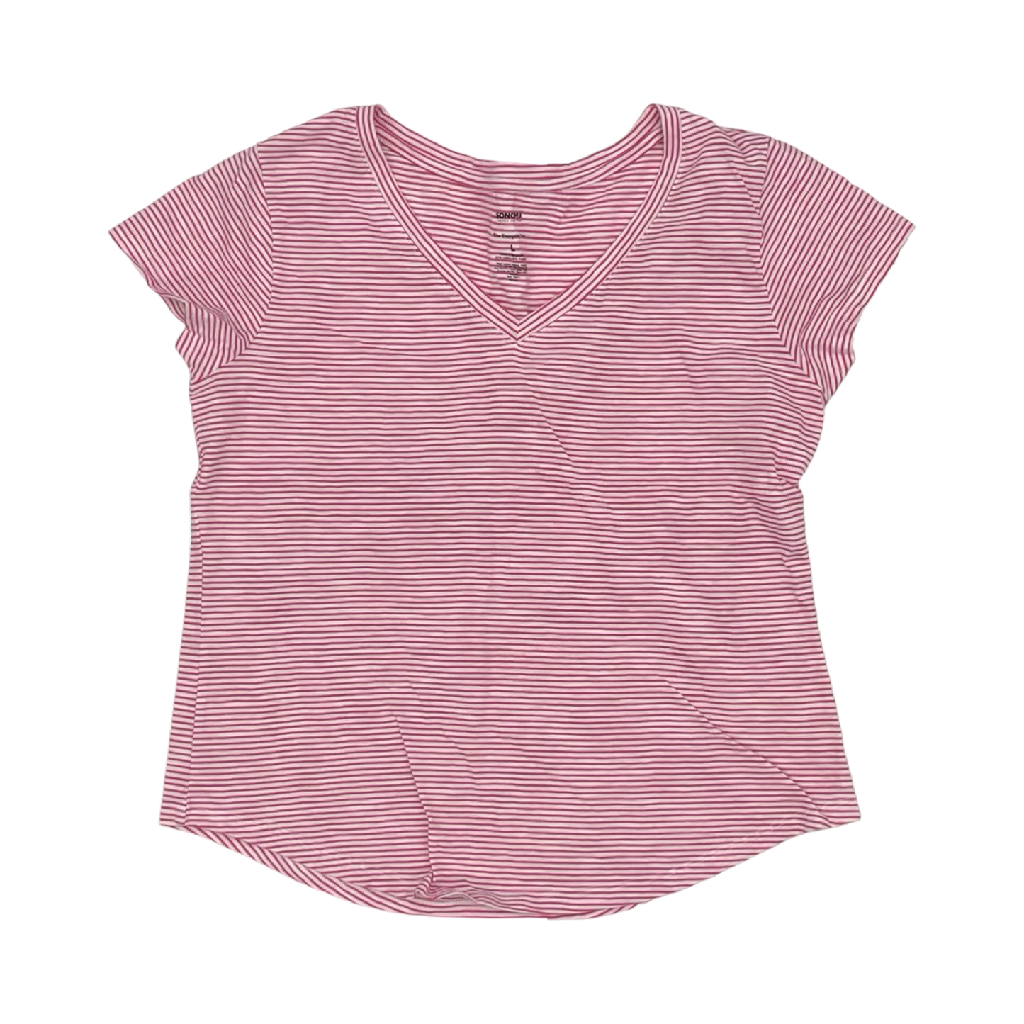Top Ss By Sonoma In Pink & White, Size:L