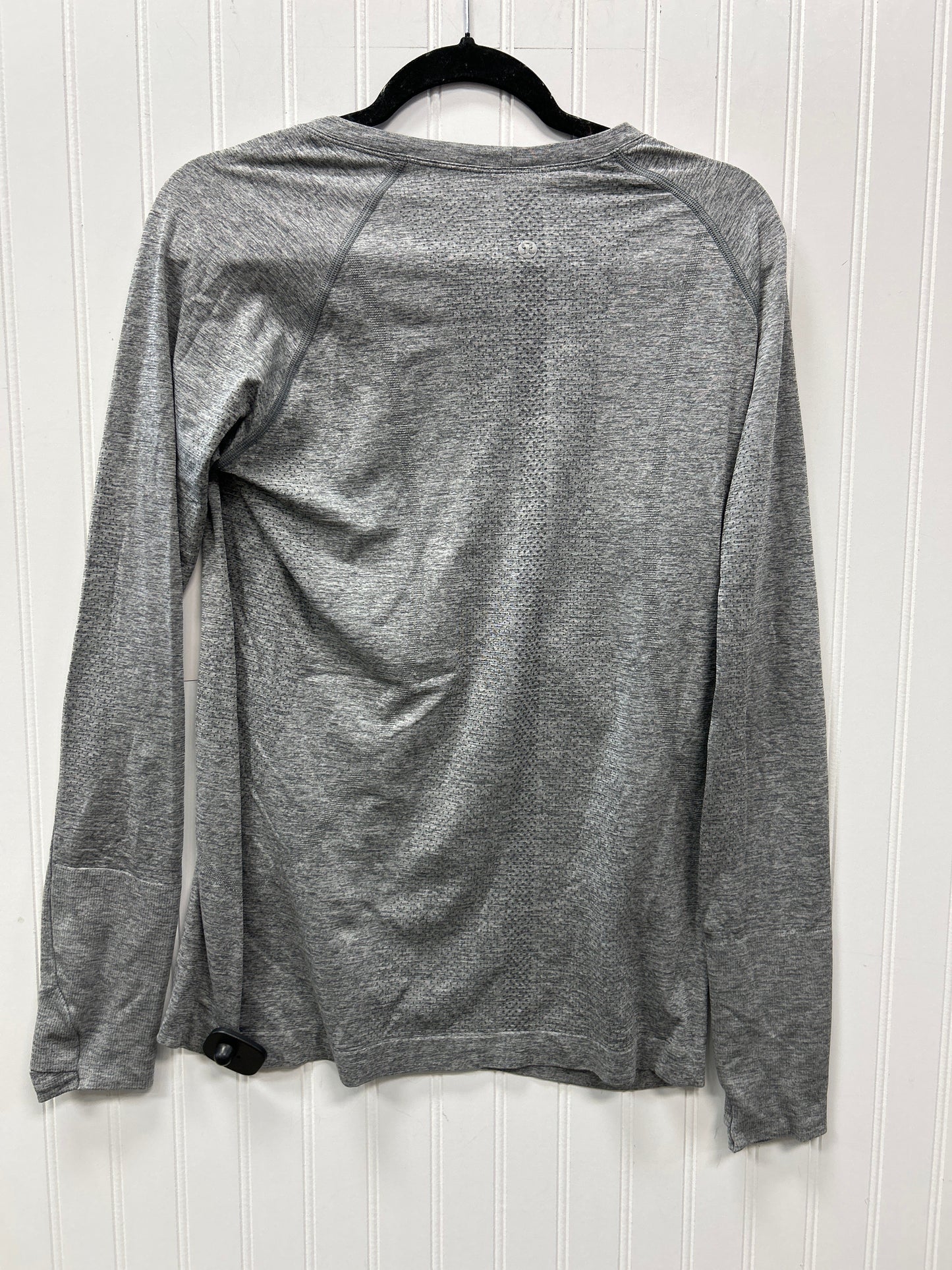 Athletic Top Ls Crewneck By Lululemon In Grey, Size:12