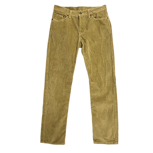 Jeans Straight By Levis In Green Denim, Size: 8