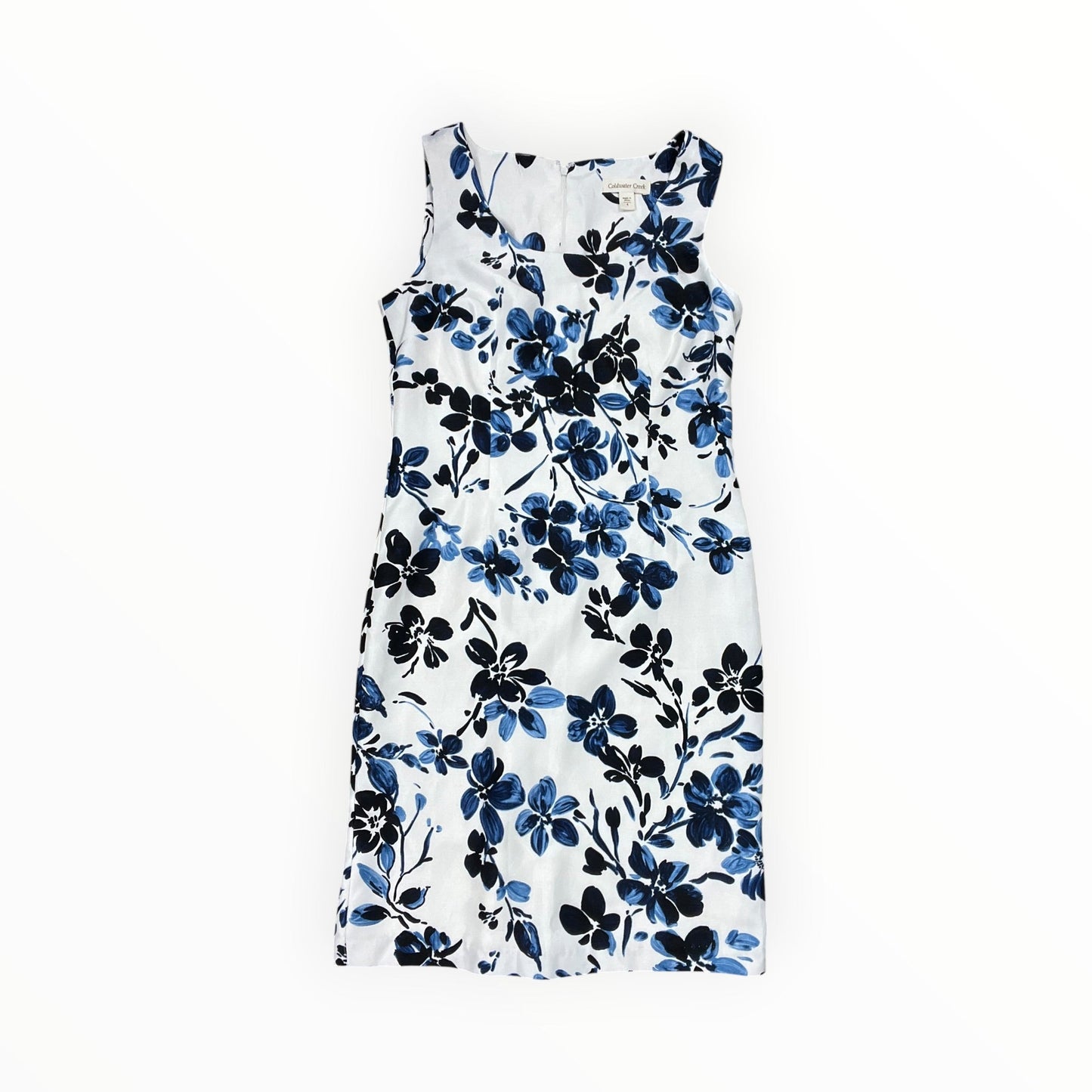 Dress Work By Coldwater Creek In Blue & White, Size:S