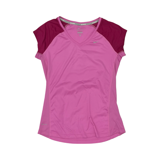 Athletic Top Ss By Nike In Pink, Size:M