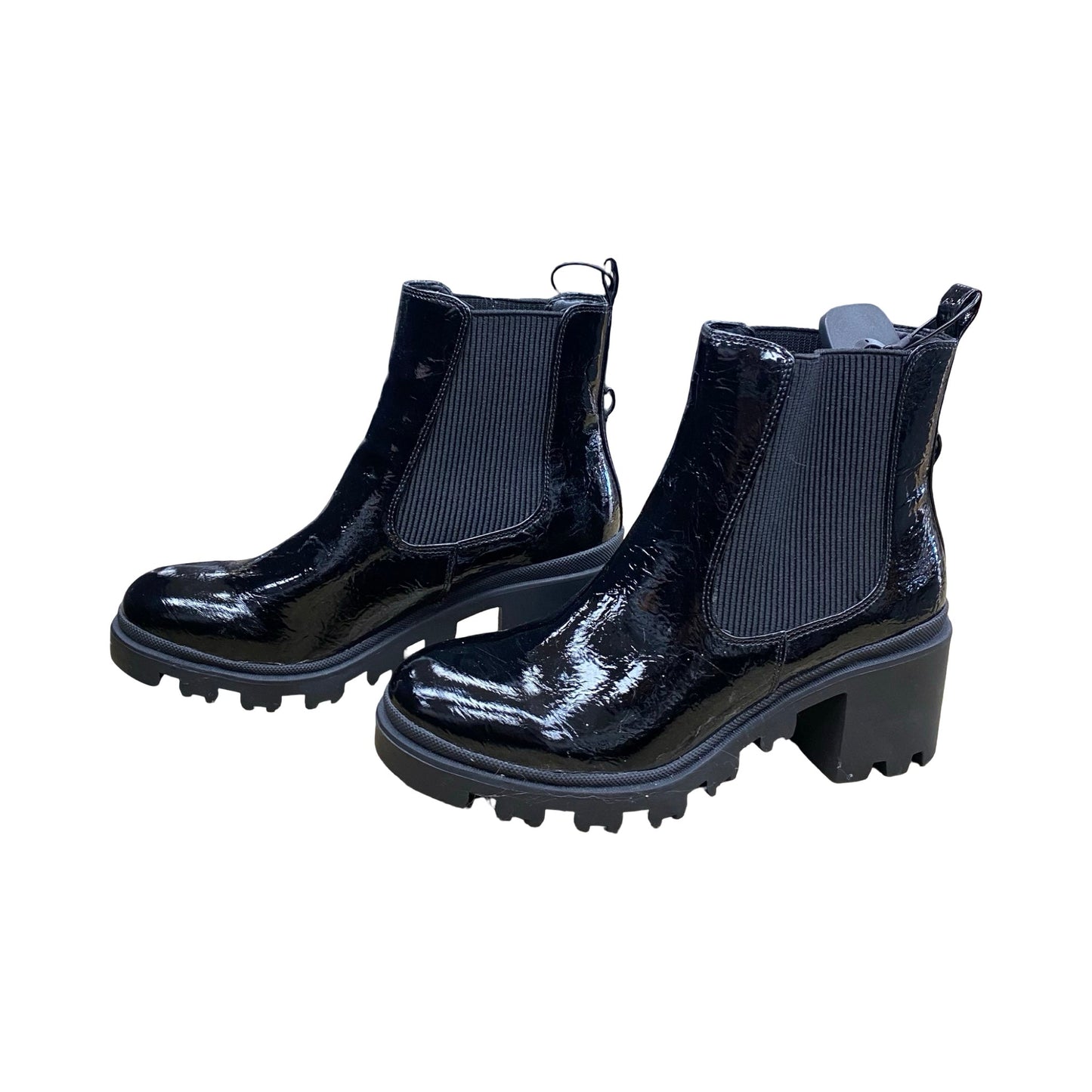 Boots Ankle Heels By Betsey Johnson In Black, Size:9.5