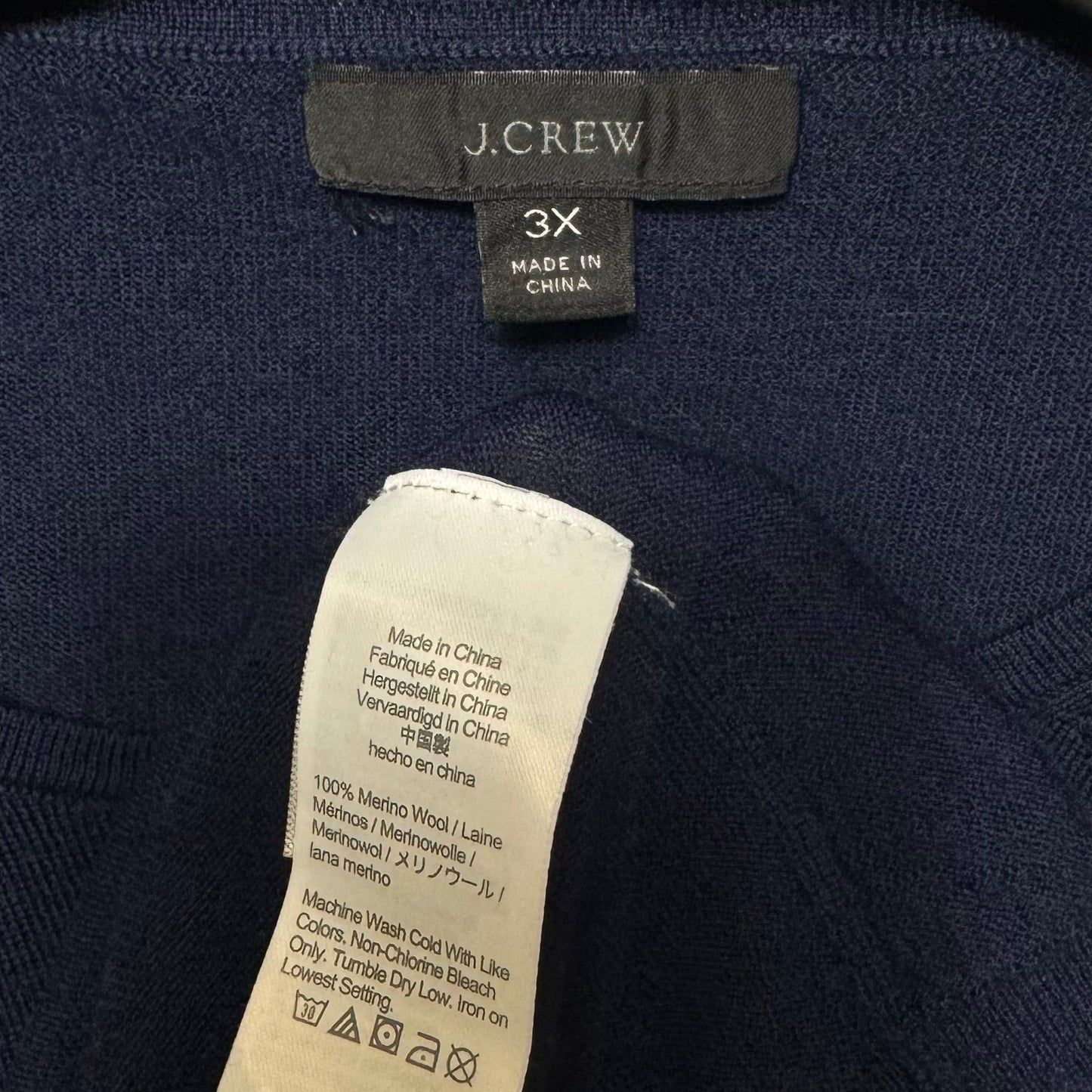 Merino Wool Sweater By J. Crew In Navy, Size: 3x