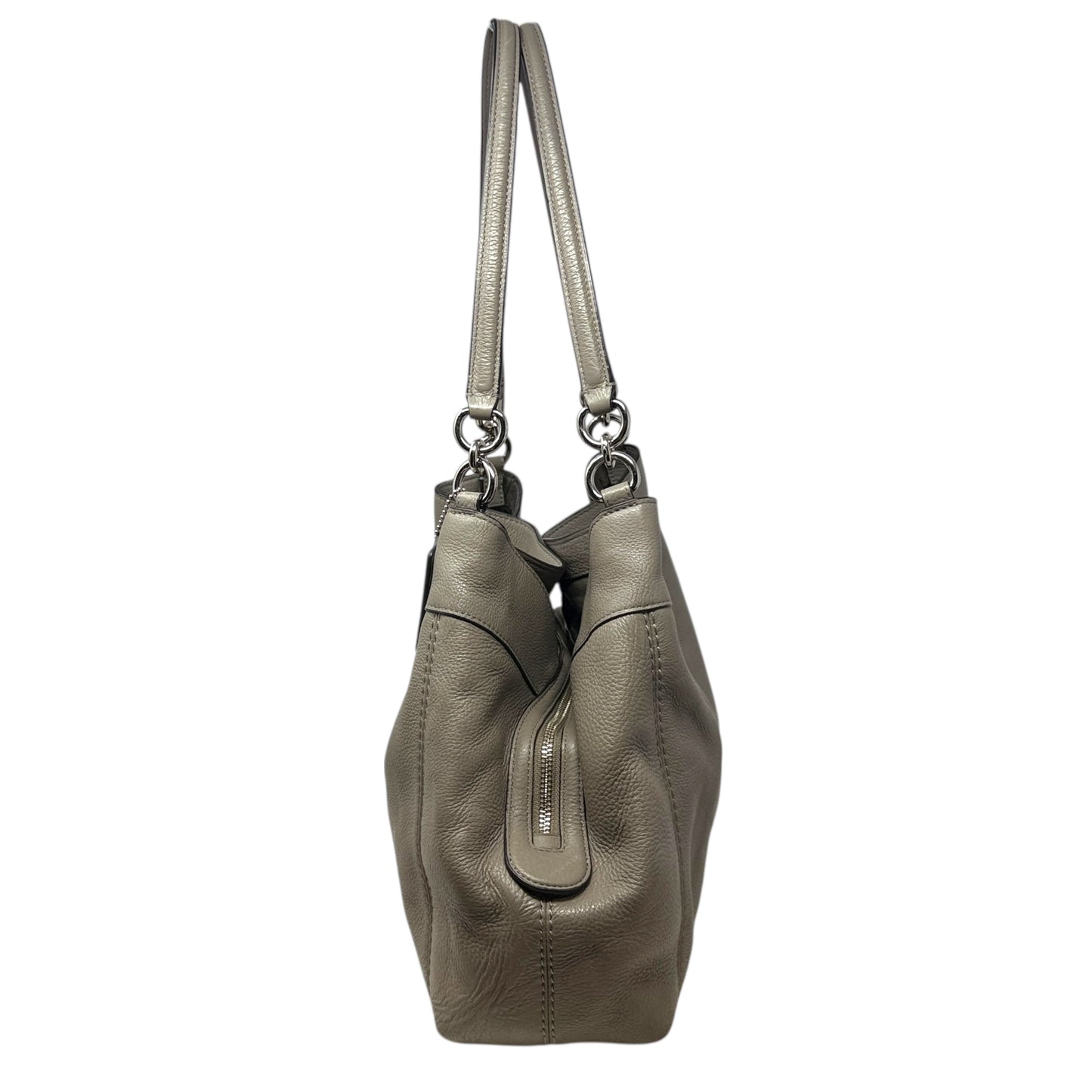 Lexy Pebble Leather Shoulder Bag Designer By Coach, Size: Large