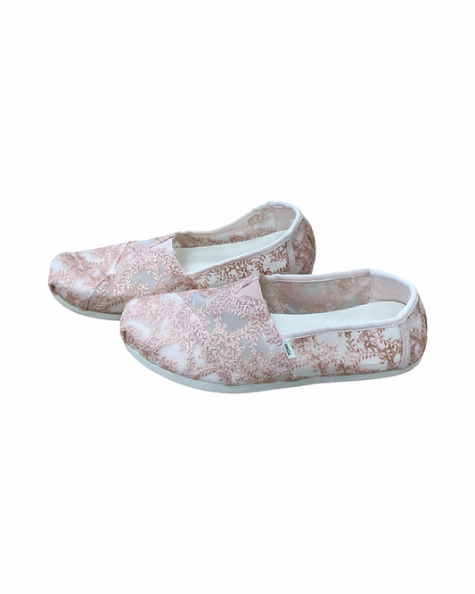 Shoes Flats By Toms In Pink, Size:8