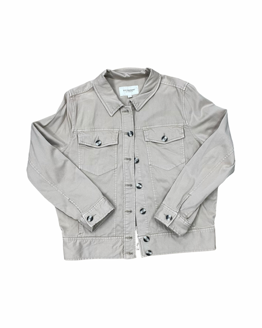 Jacket Shirt By Liverpool In Tan, Size:L