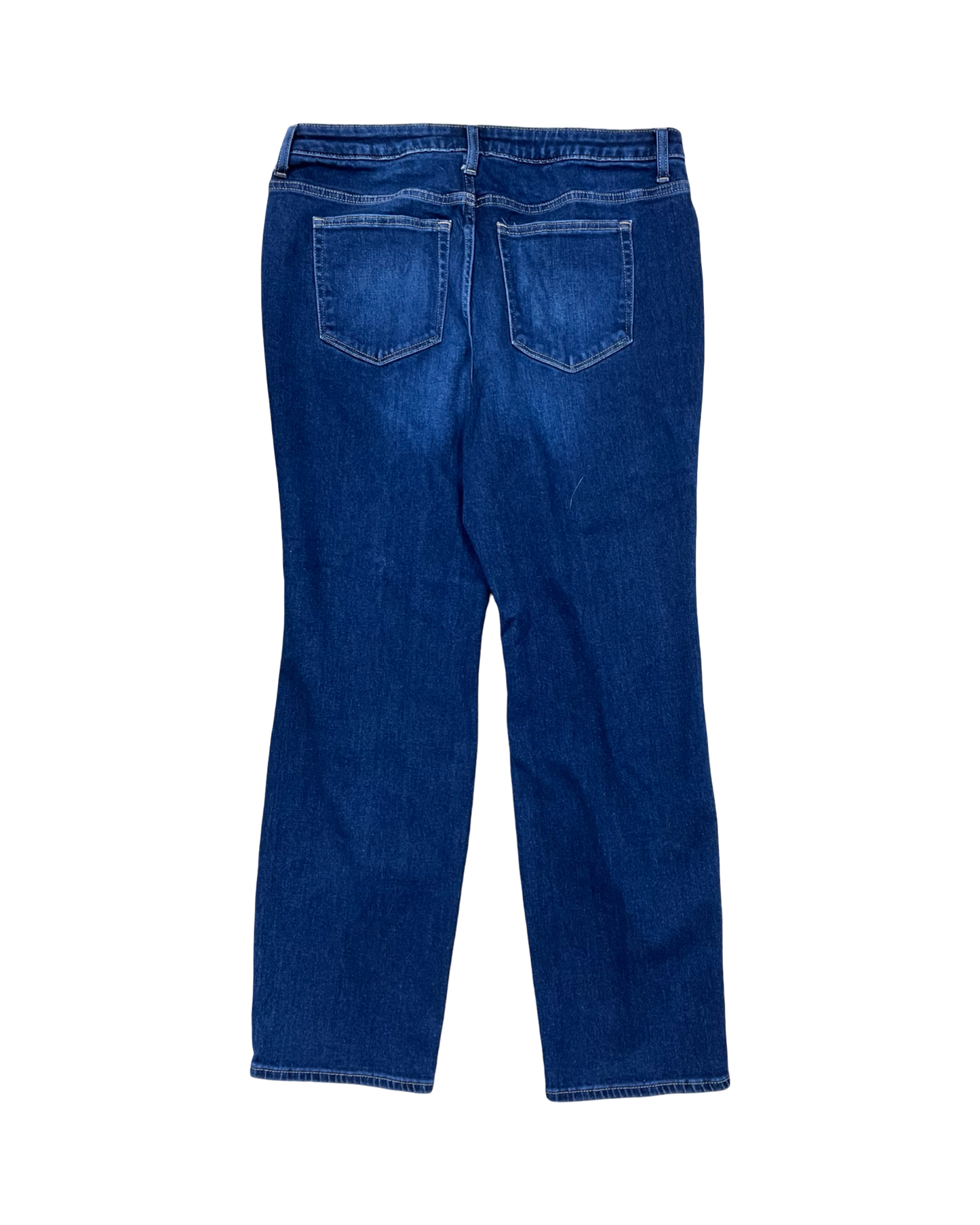 Jeans Straight By Members Mark In Blue Denim, Size:14