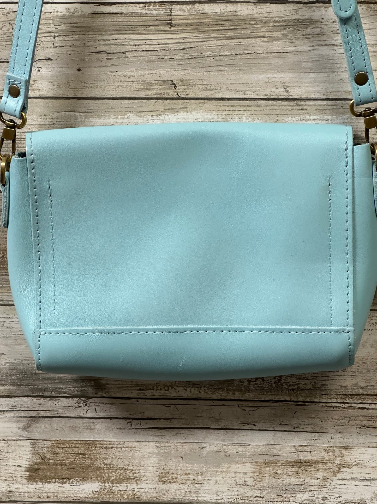 Crossbody Leather By Cma In Blue, Size:Medium