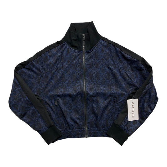 Athletic Jacket By Athleta In Black & Blue, Size:Xs