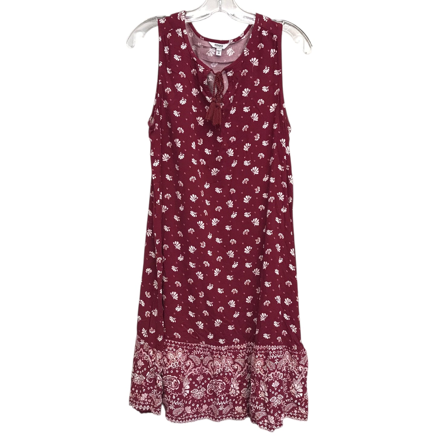 Dress Casual Midi By Sonoma In Red & White, Size:M