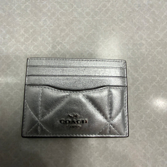 Id/Card Holder Designer By Coach In Silver