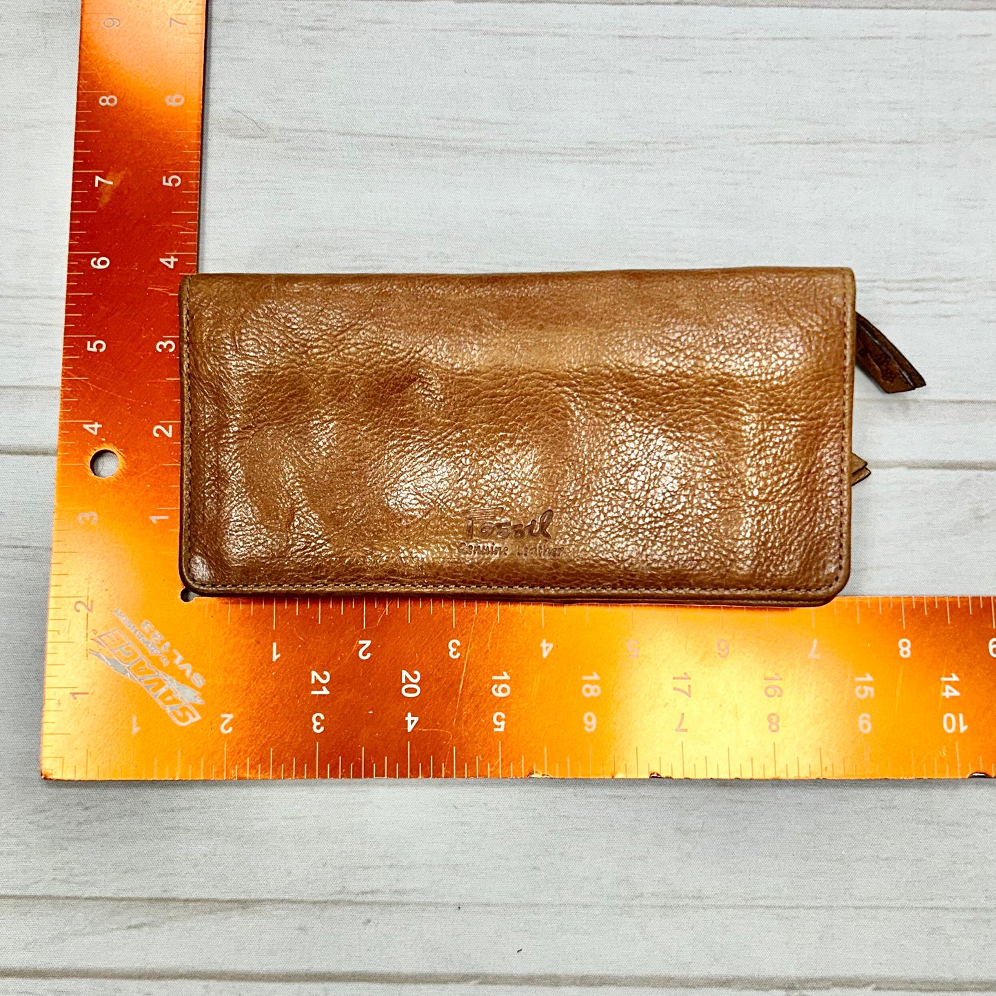 Wallet Leather By Fossil, Size: Small